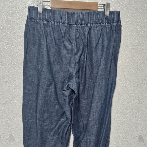 Talbots chambray pull on elastic waist high rise pants size 2P - Picture 7 of 12